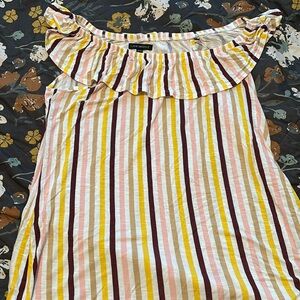 Lane Bryant Striped Off-Shoulder Top - Size 18/20